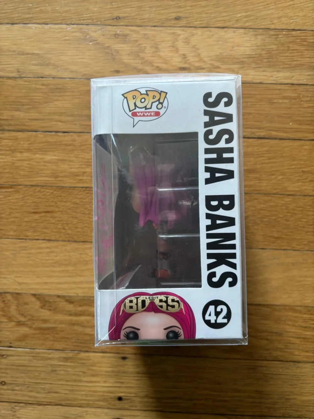 WWE Pop! Sasha Banks #42 Signed 'Legit Boss' - Pink Autograph - Picture 2 of 4